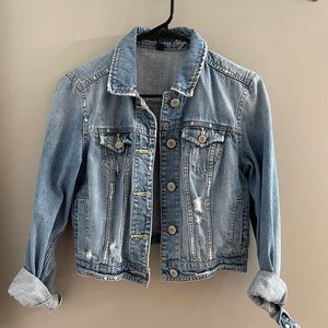 American Eagle distressed denim jacket